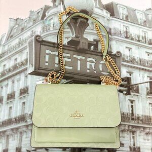 Coach CDA97 Klare Crossbody Bag In Signature Leather Pale Green